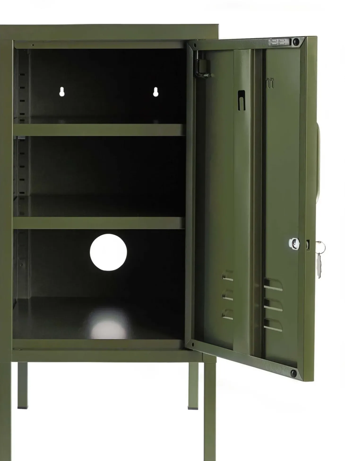 Mesilla De Noche Taquilla De Metal The Shorty, Con Abertura A La Izquierda O Derecha