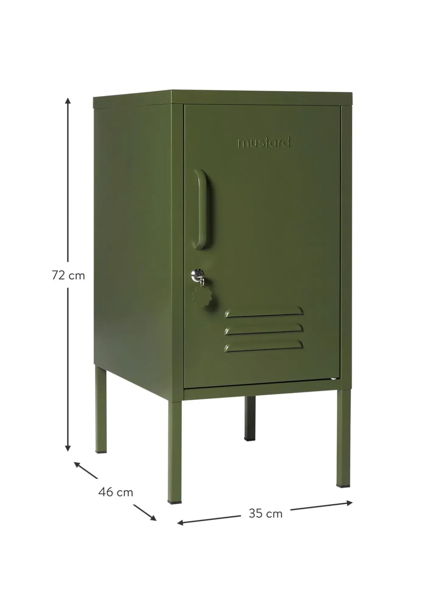 Mesilla De Noche Taquilla De Metal The Shorty, Con Abertura A La Izquierda O Derecha