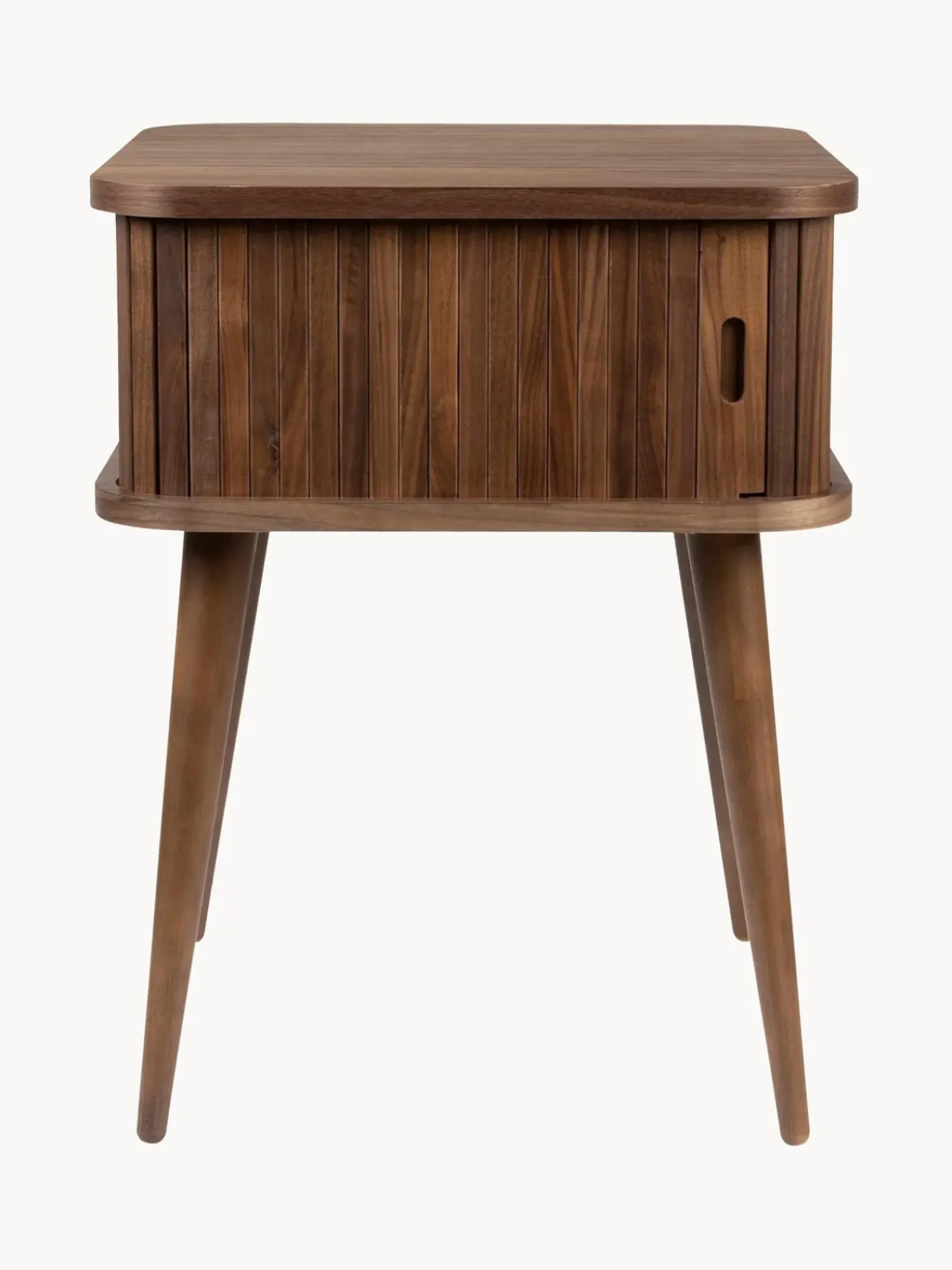 Mesita De Noche De Madera Barbier, Puerta Corredera