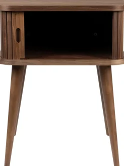 Mesita De Noche De Madera Barbier, Puerta Corredera