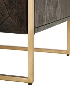 Mesita De Noche De Madera Maciza De Mango Harry