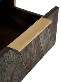 Mesita De Noche De Madera Maciza De Mango Harry