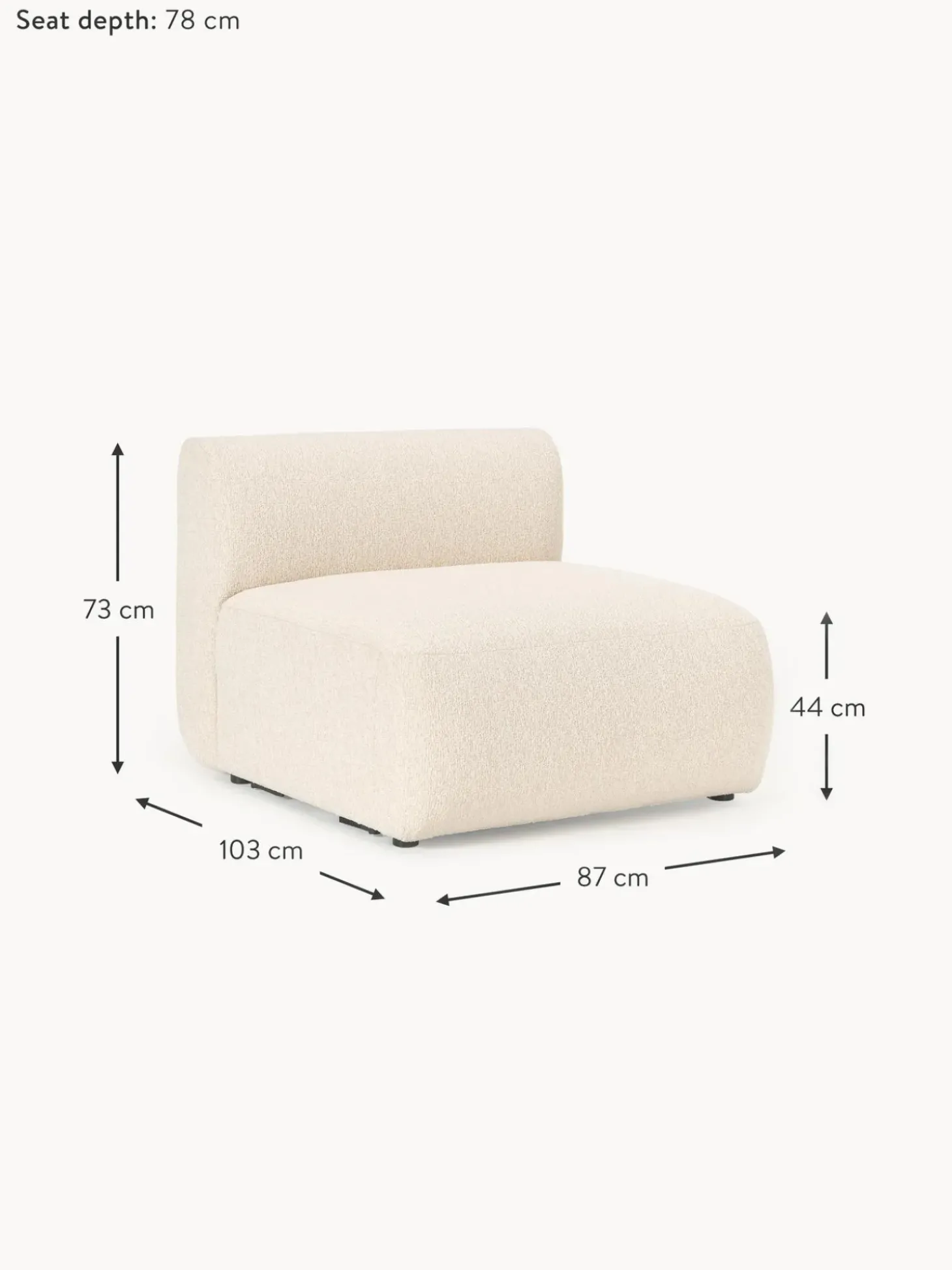 Modulo Central En Tejido Boucle Sofa Sofia