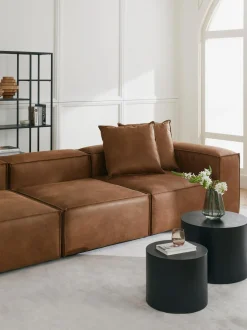 Modulo Central Sofa De Cuero Reciclado Lennon