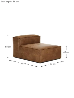 Modulo Central Sofa De Cuero Reciclado Lennon