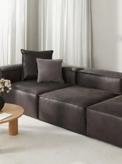 Modulo Central Sofa De Cuero Reciclado Lennon
