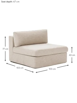 Modulo Central Sofa Russell, Desenfundable