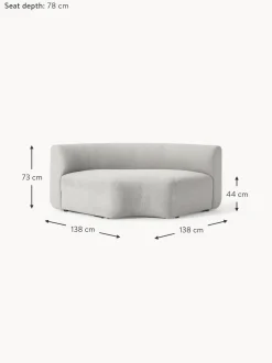 Modulo De Esquina Redondo En Tejido Boucle Sofa Sofia
