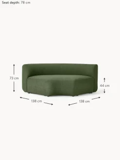 Modulo De Esquina Redondo En Tejido Boucle Sofa Sofia