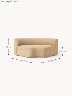 Modulo De Esquina Redondo En Tejido Boucle Sofa Sofia