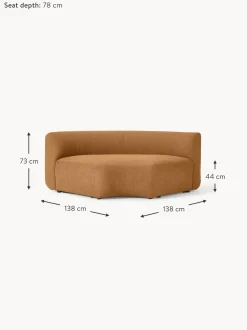 Modulo De Esquina Redondo En Tejido Boucle Sofa Sofia