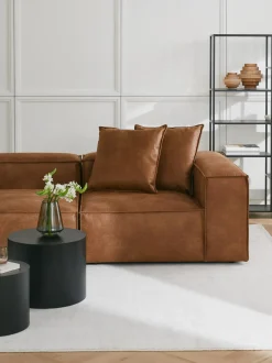 Modulo De Esquina Sofa De Cuero Reciclado Lennon