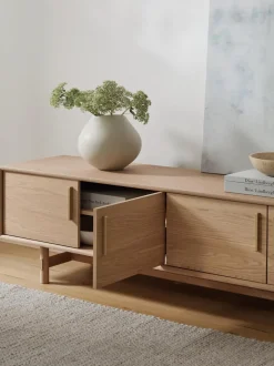 Mueble Tv Con Puertas De Roble Diana