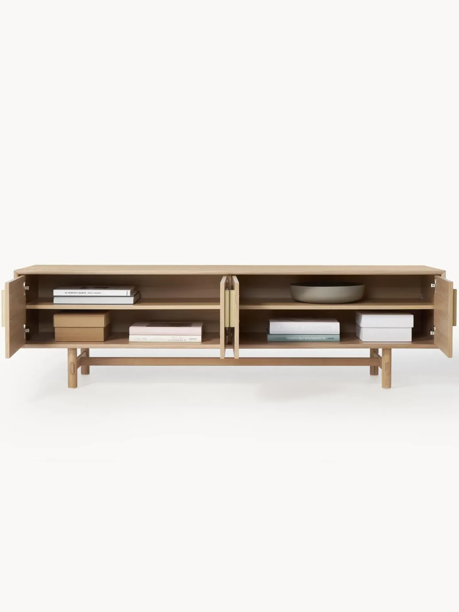 Mueble Tv Con Puertas De Roble Diana