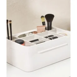 Organizador De Cosmeticos Con Cierre Magnetico Y Espejo Viva