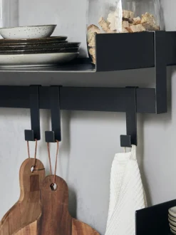 Perchero De Estante De Acero Fari, 5 Ganchos