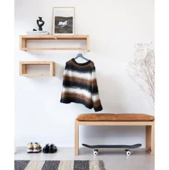 Perchero De Pared De Bambu Rib, Tamanos Diferentes