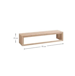 Perchero De Pared De Bambu Rib, Tamanos Diferentes