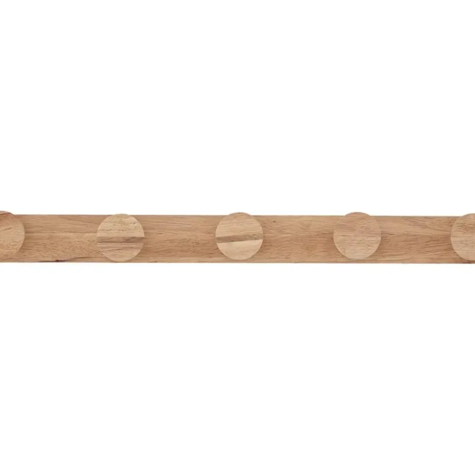 Perchero De Pared De Madera De Caucho Emme, 10 Gancho