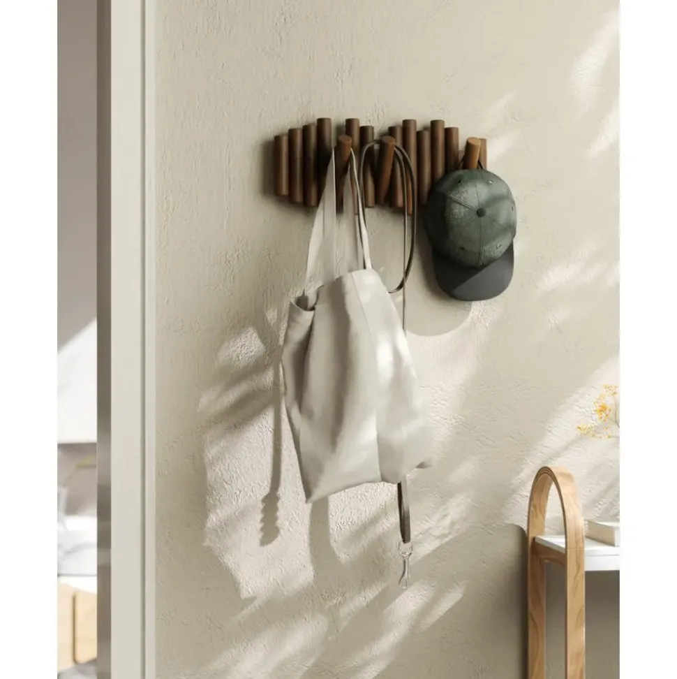 Perchero De Pared De Madera De Pino Picket
