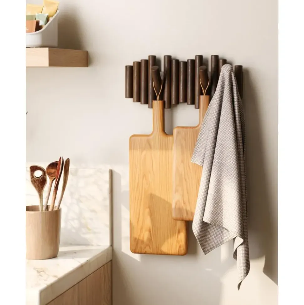 Perchero De Pared De Madera De Pino Picket
