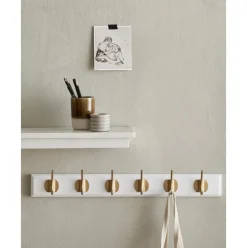 Perchero De Pared De Madera Edgy, 8 Ganchos