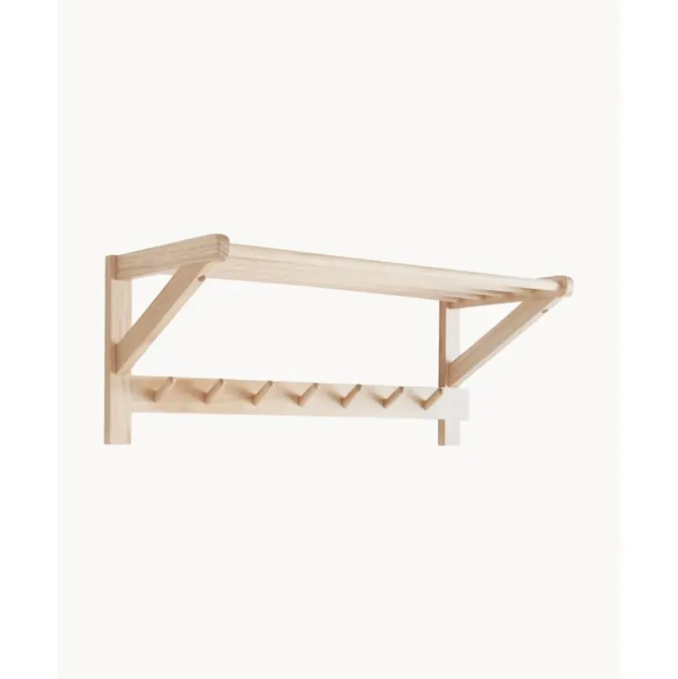 Perchero De Pared De Madera De Pino Cole