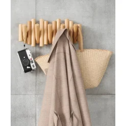 Perchero De Pared De Madera De Pino Picket