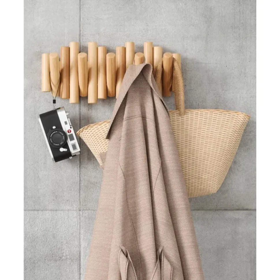 Perchero De Pared De Madera De Pino Picket