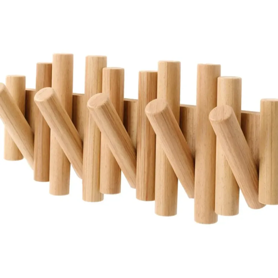 Perchero De Pared De Madera De Pino Picket