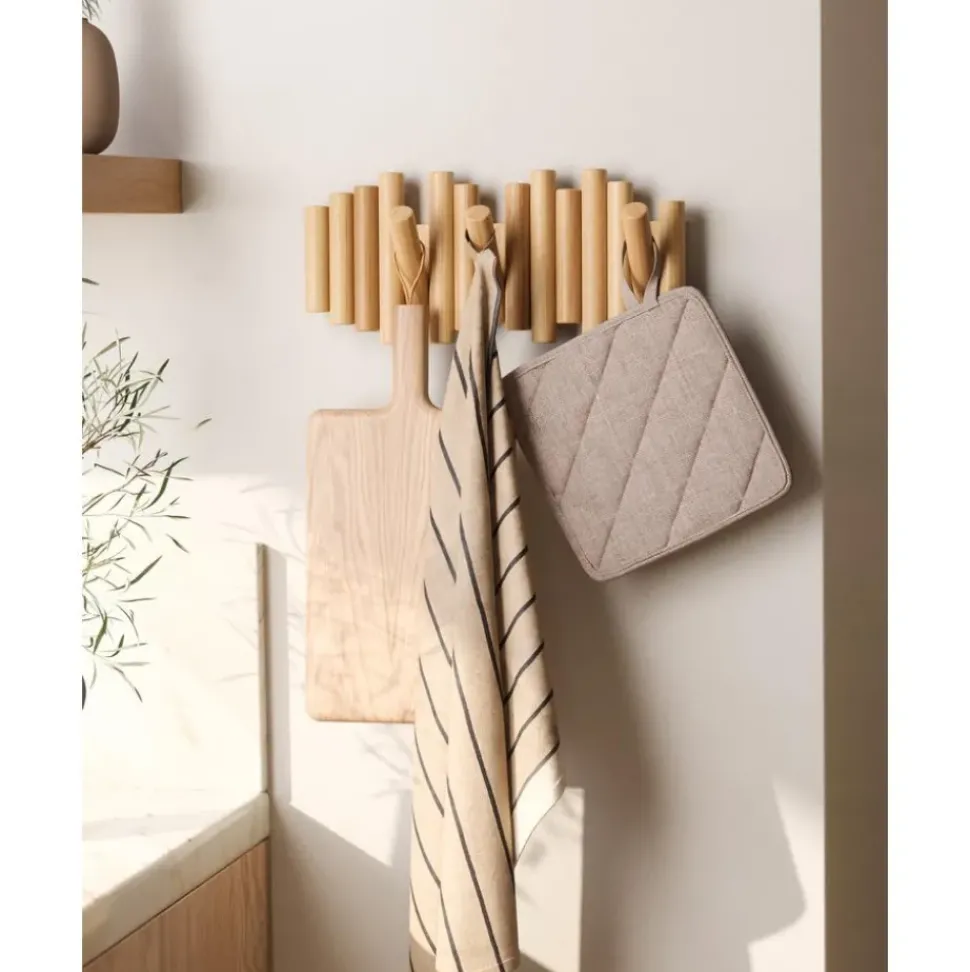 Perchero De Pared De Madera De Pino Picket