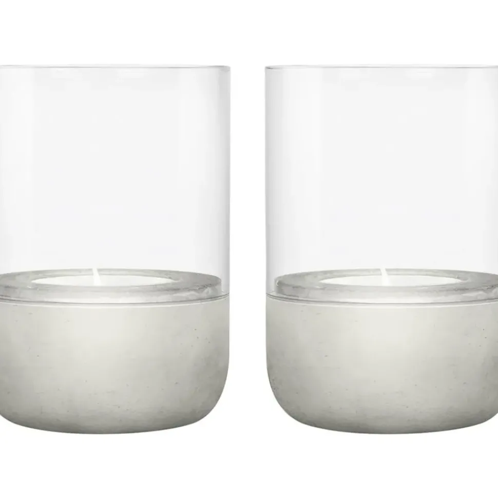 Portavelas De Hormigon Calma, 2 Uds.