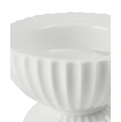 Portavelas De Porcelana Con Relieves Tura