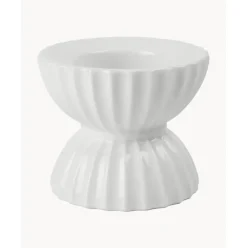 Portavelas De Porcelana Con Relieves Tura