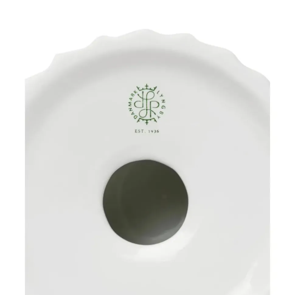 Portavelas De Porcelana Con Relieves Tura