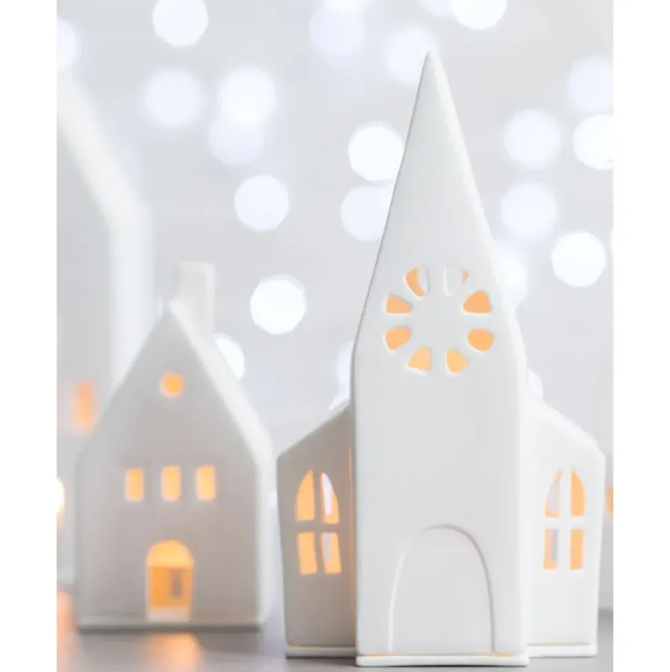 Portavelas De Porcelana Living