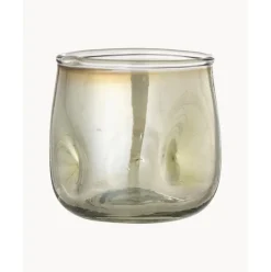 Portavelas De Vidrio Con Forma Organica Idalina