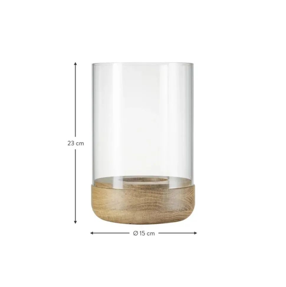 Portavelas De Vidrio Lanto, 23 Cm