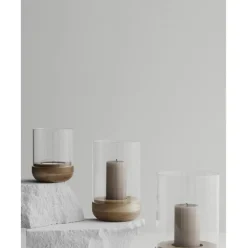 Portavelas De Vidrio Lanto, 20 Cm