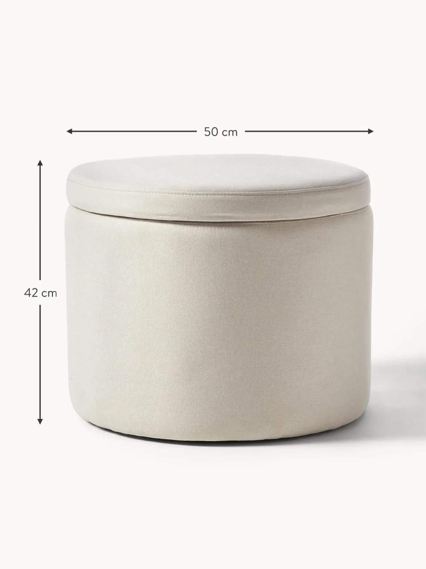 Puf Alida, Con Espacio De Almacenamiento