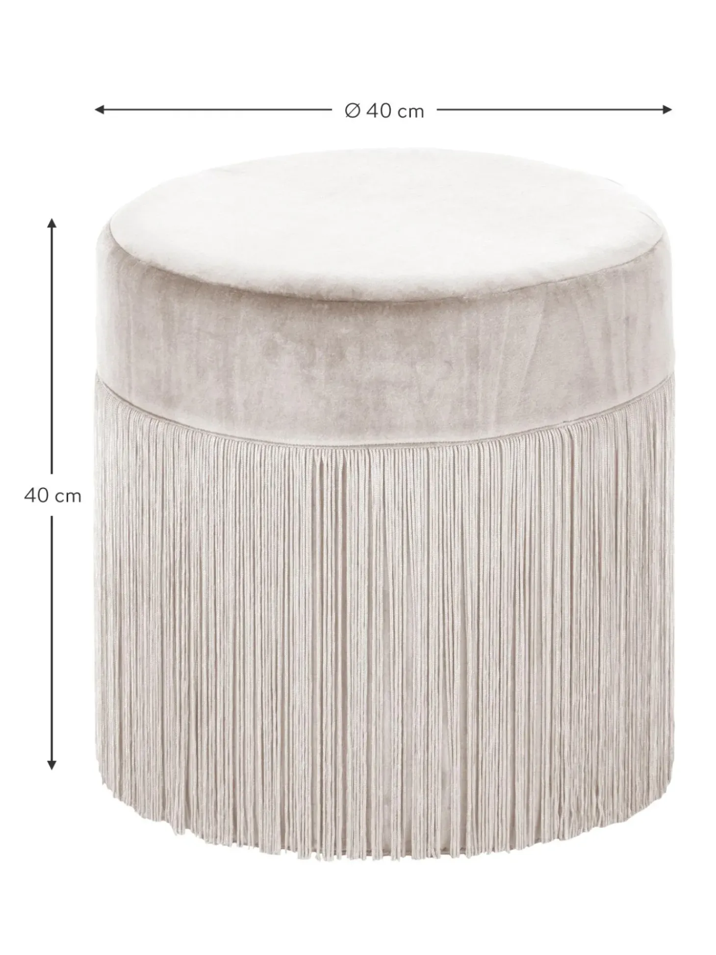 Puf Con Flecos Adriana