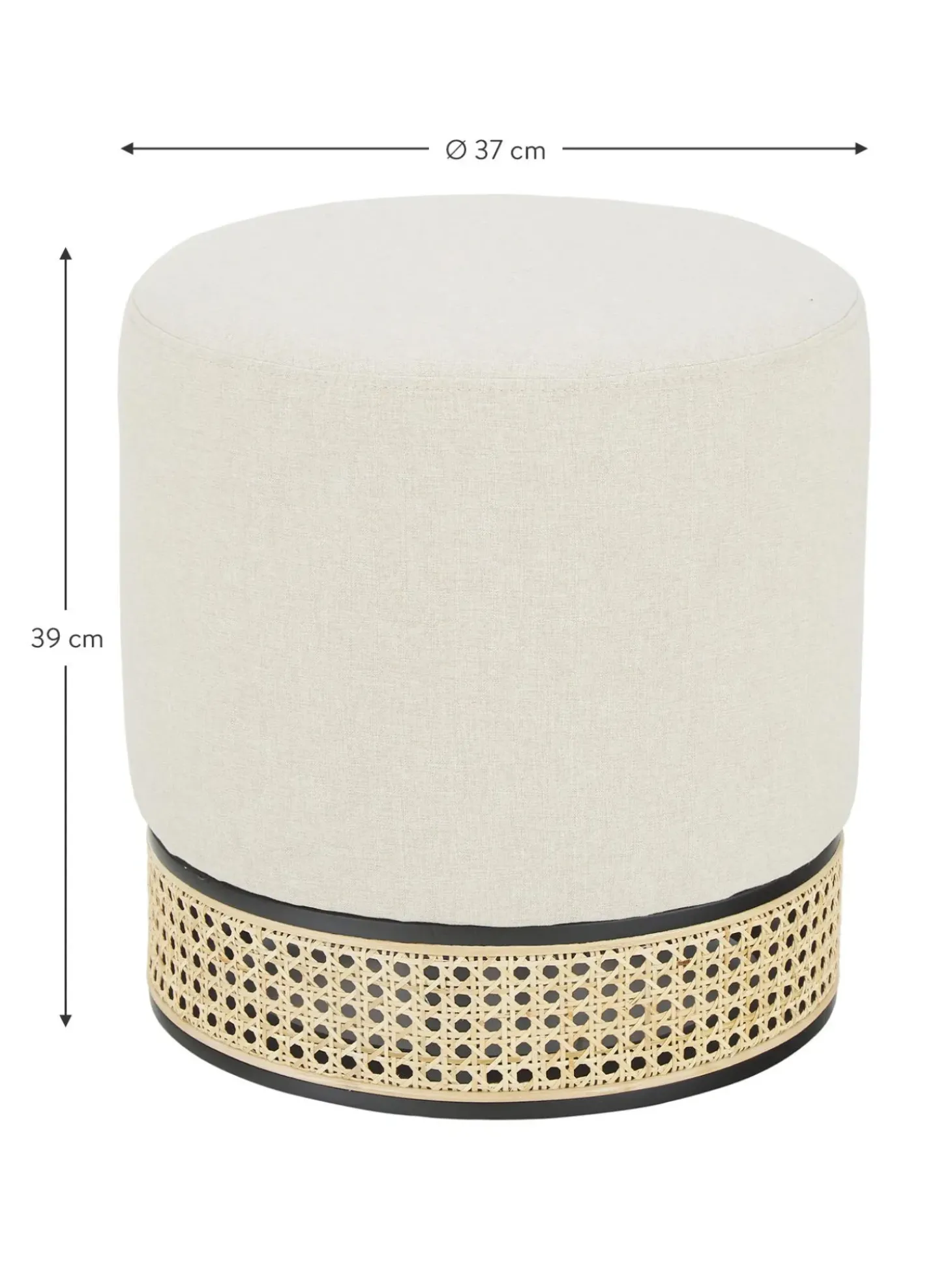 Puf Con Tejido Vienes Mara