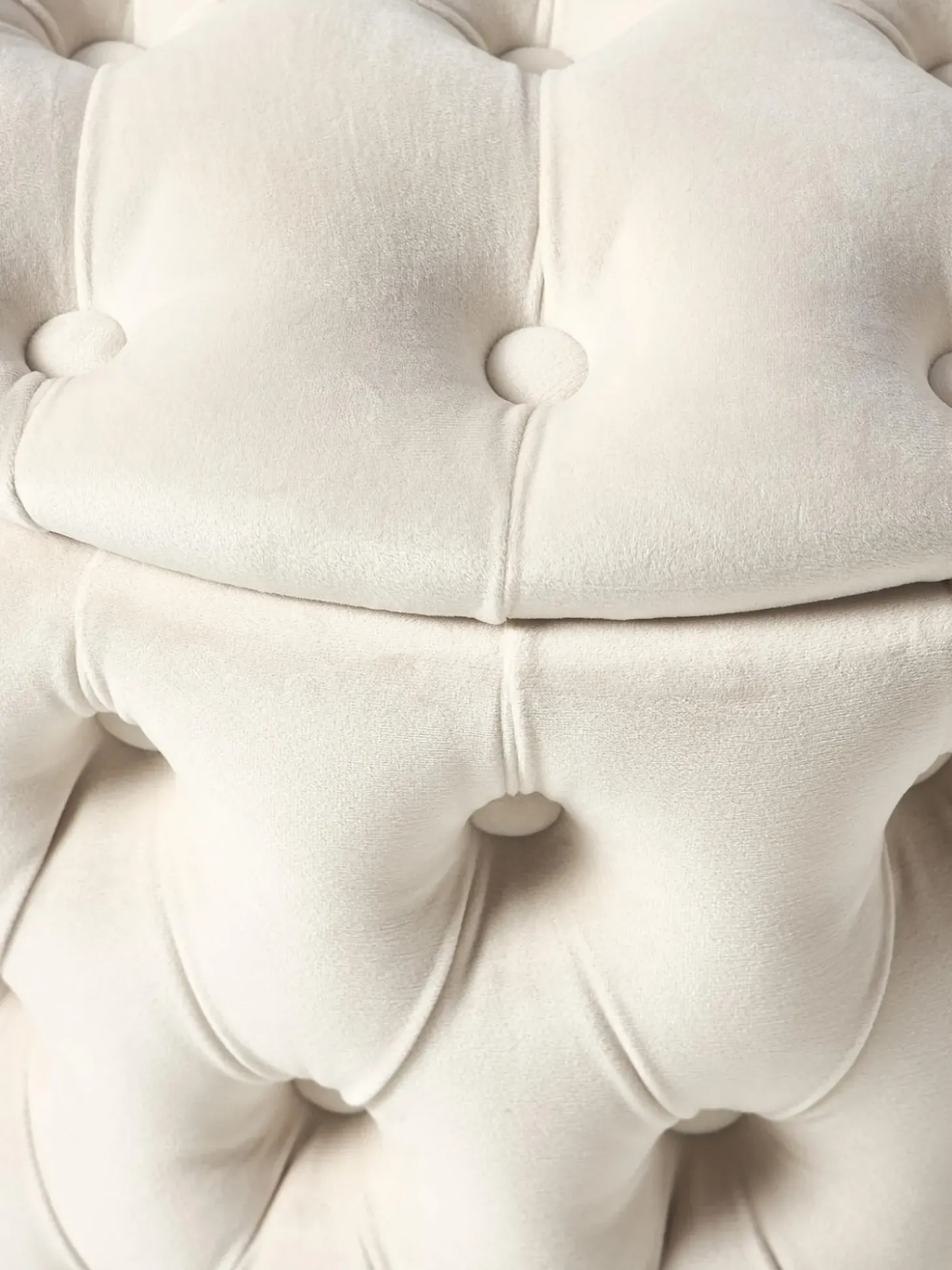 Puf De Terciopelo Chiara, Con Espacio De Almacenamiento