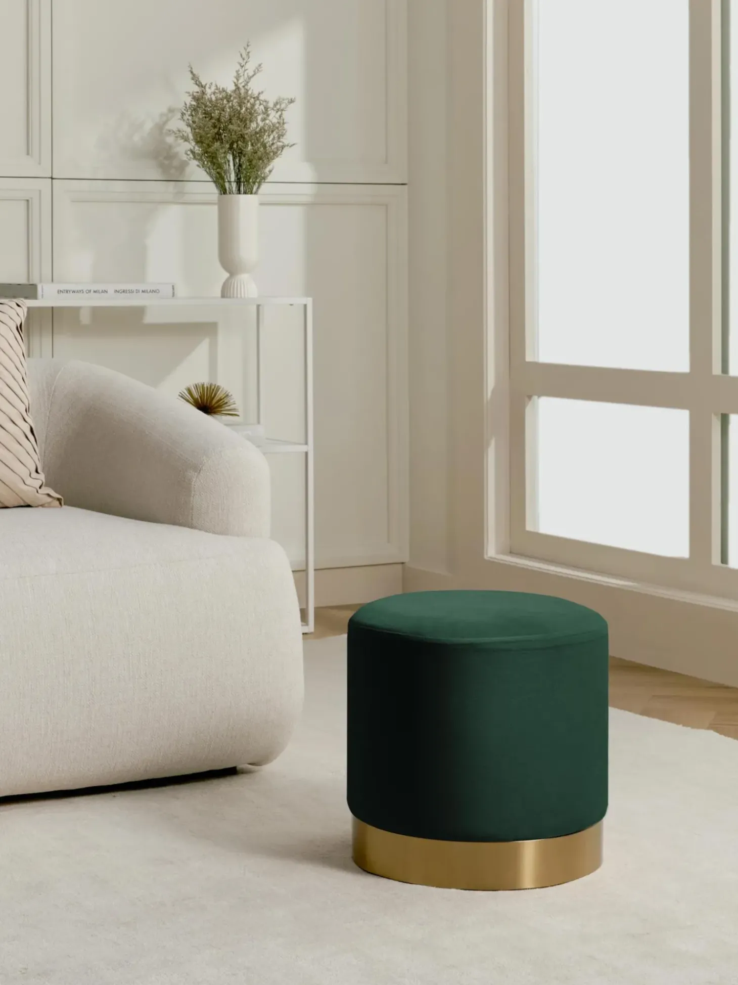 Puf De Terciopelo Orchid