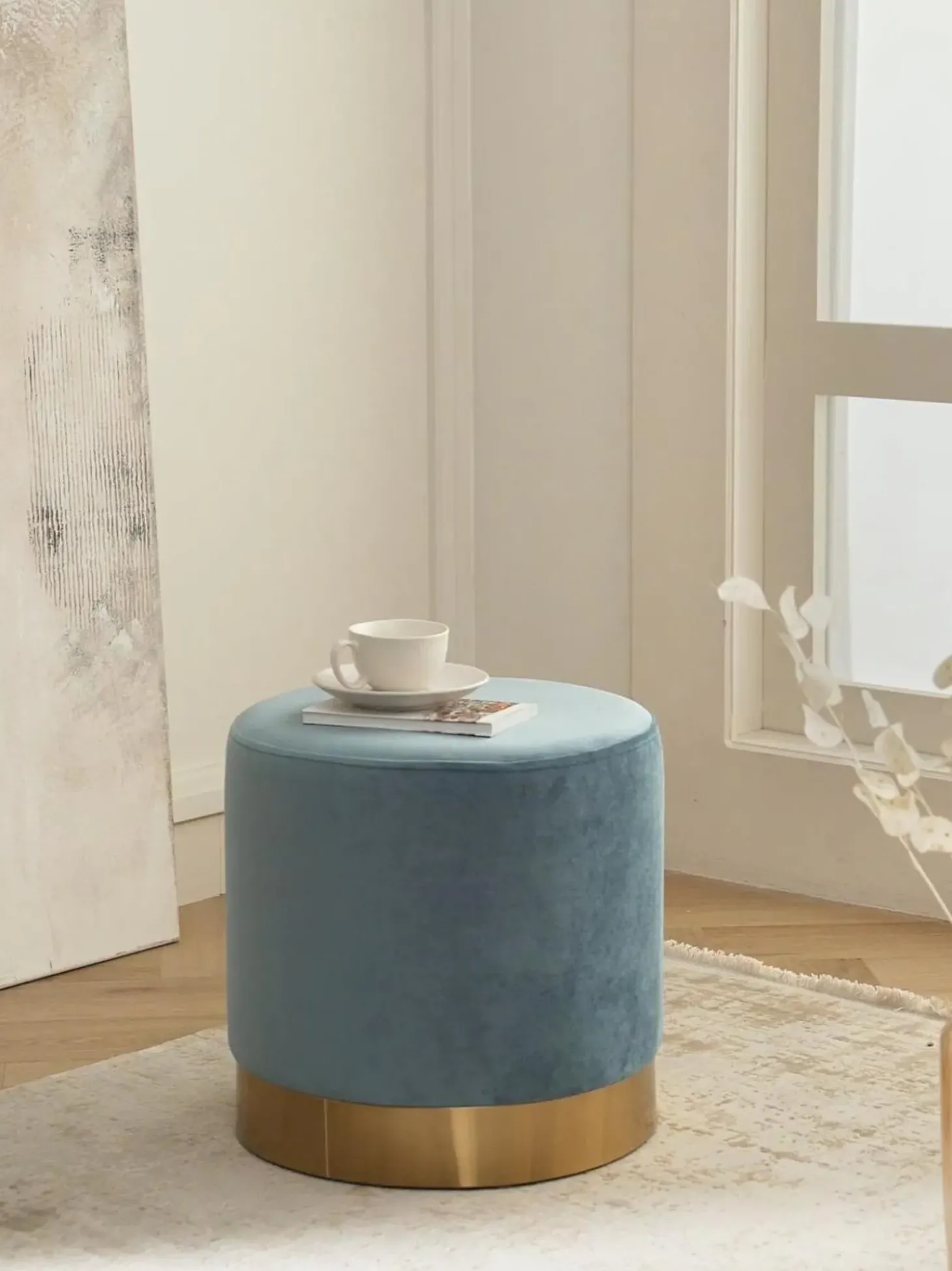 Puf De Terciopelo Orchid