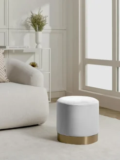 Puf De Terciopelo Orchid