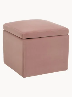Puf De Terciopelo Winou, Con Espacio De Almacenamiento