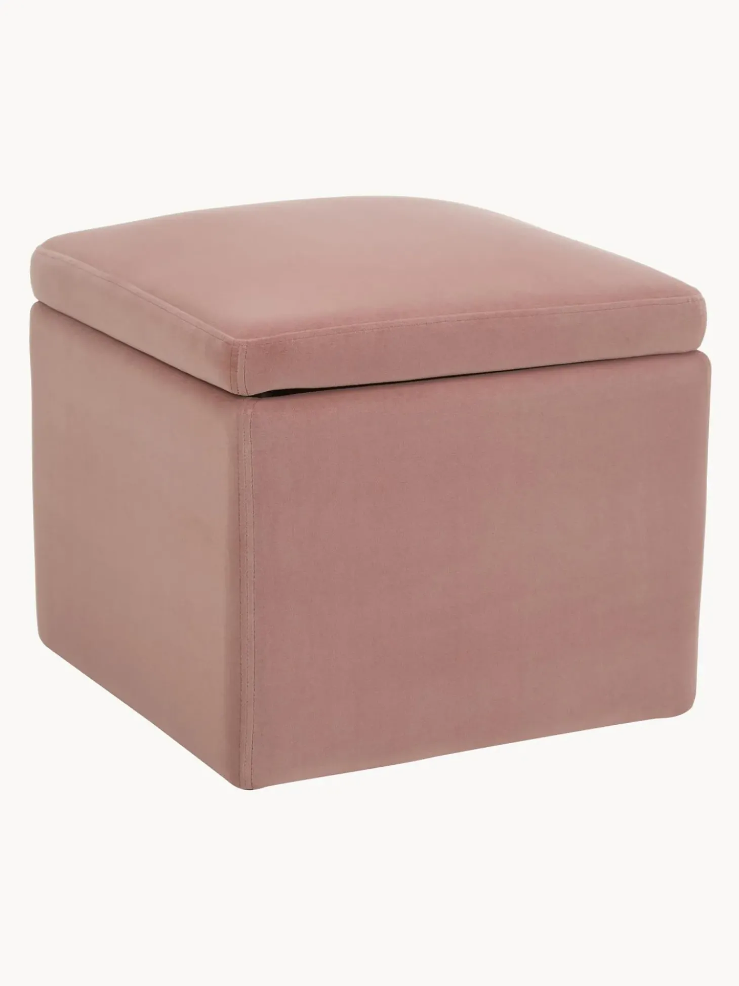 Puf De Terciopelo Winou, Con Espacio De Almacenamiento