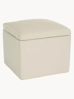 Puf De Terciopelo Winou, Con Espacio De Almacenamiento