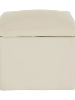 Puf De Terciopelo Winou, Con Espacio De Almacenamiento